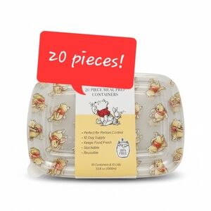 Disney Winnie the Pooh Meal Prep Containers - Yellow and Red